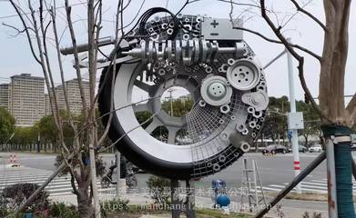 城市广场不锈钢景观地标雕塑